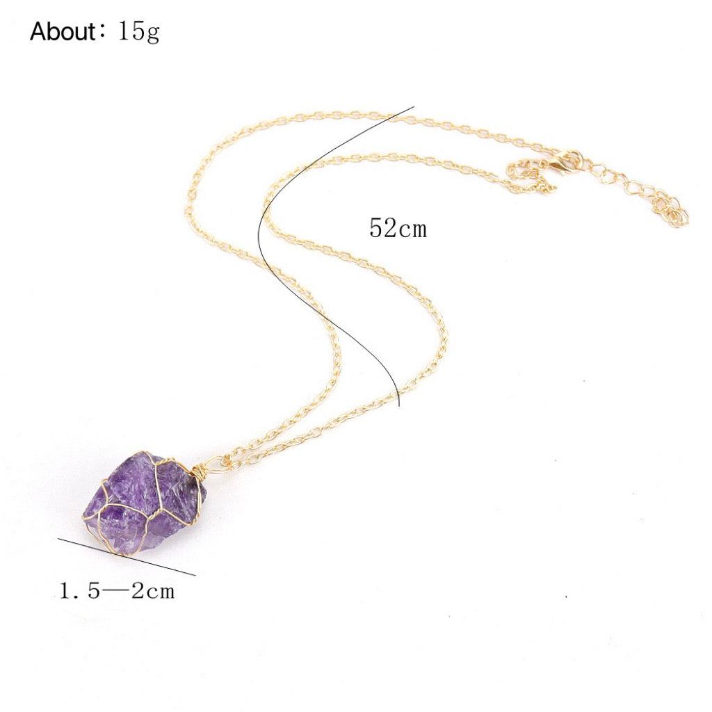 Raw Crystal Pendants