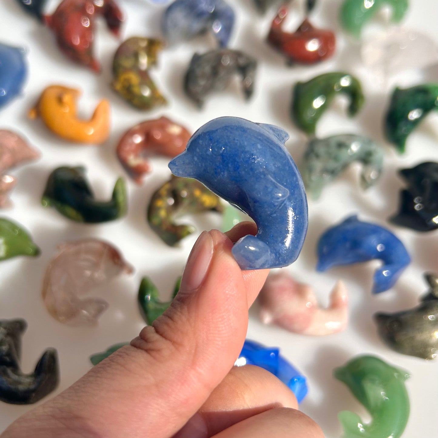 Crystal Dolphin Carvings