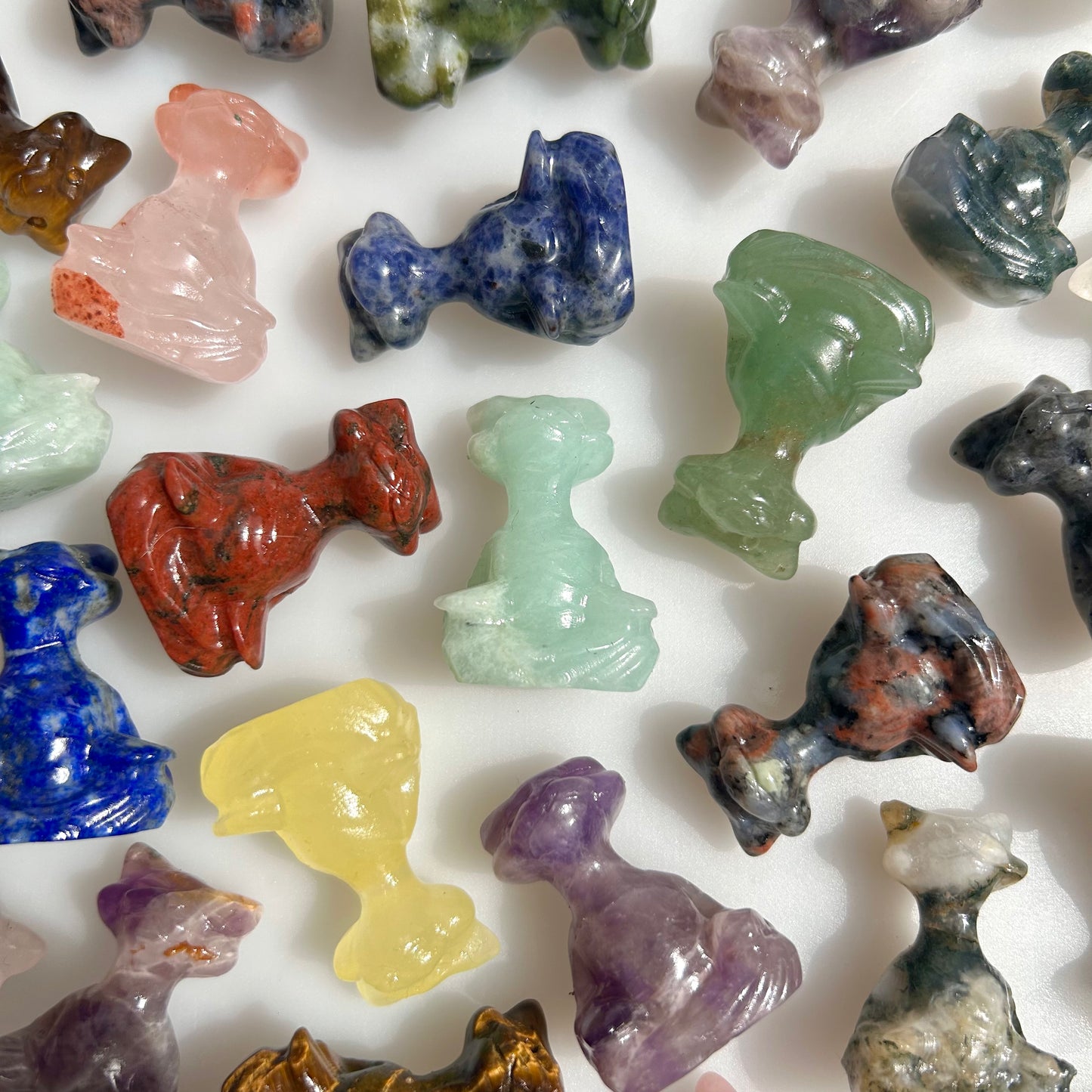 Crystal Meditate Cat Carvings