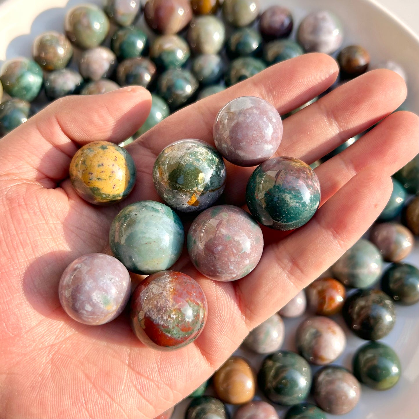 Small Ocean Jasper Crystal Sphere/Balls