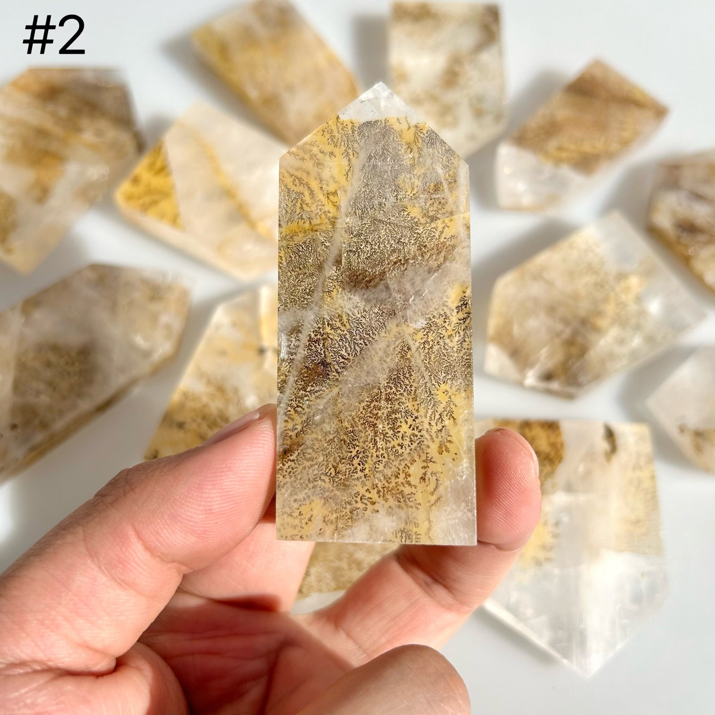 Dendritic Quartz With Golden Healer Towers