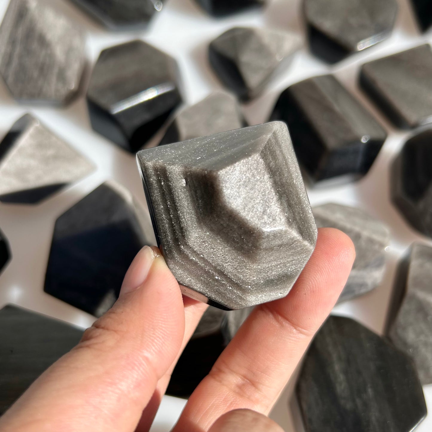 Sliver Obsidian Crystal Freeform