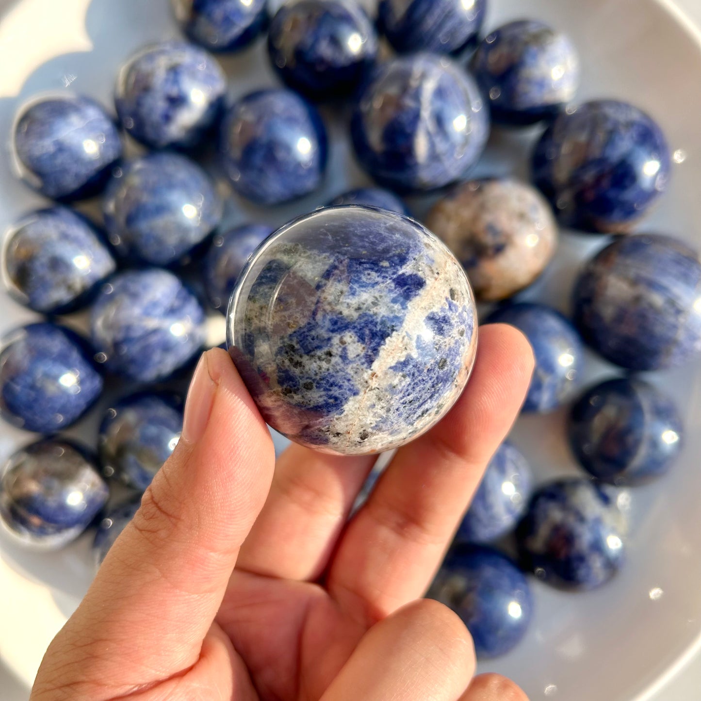 Sodalite Crystal Spheres