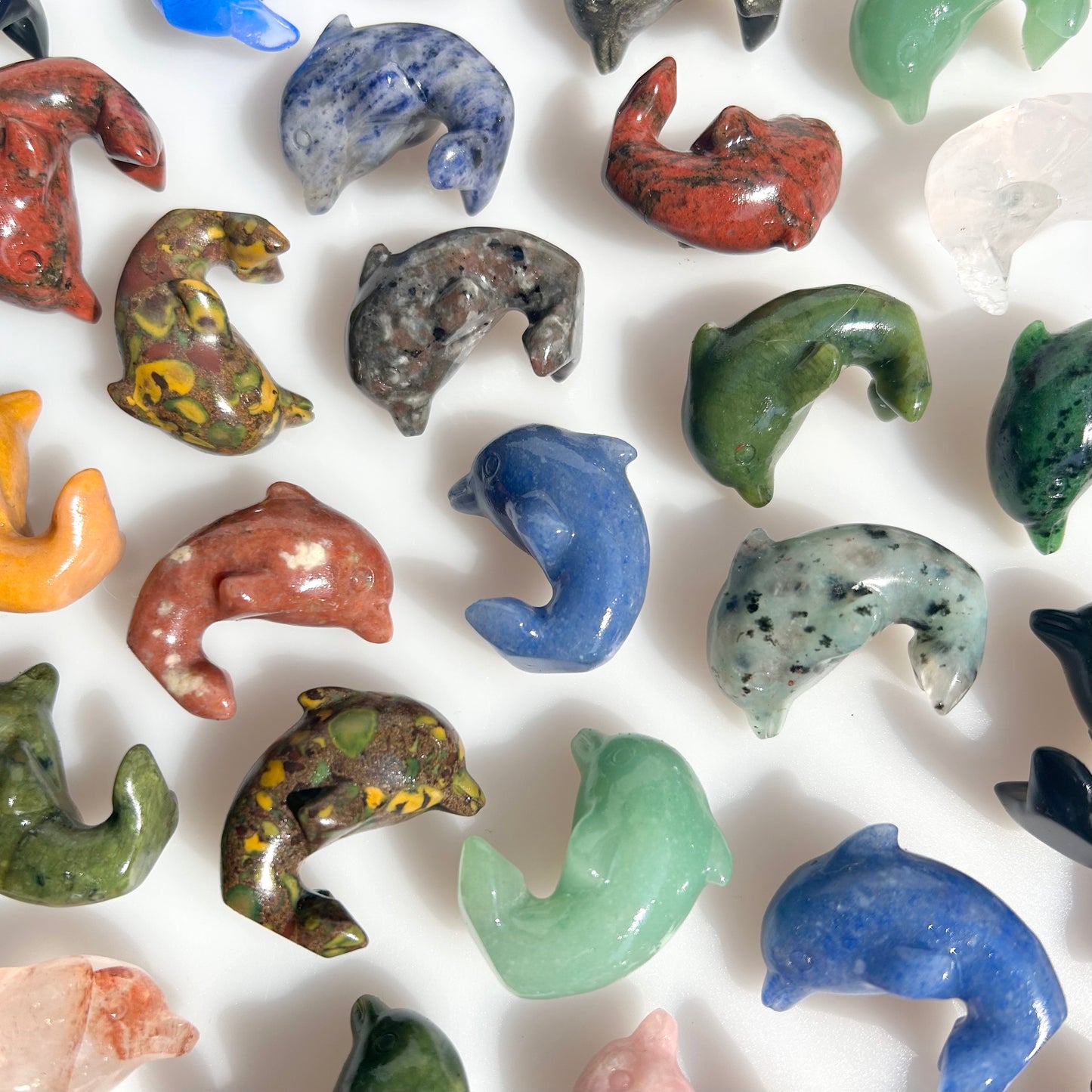 Crystal Dolphin Carvings