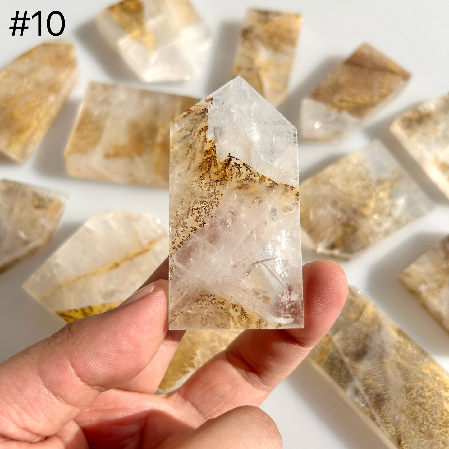 Dendritic Quartz With Golden Healer Towers
