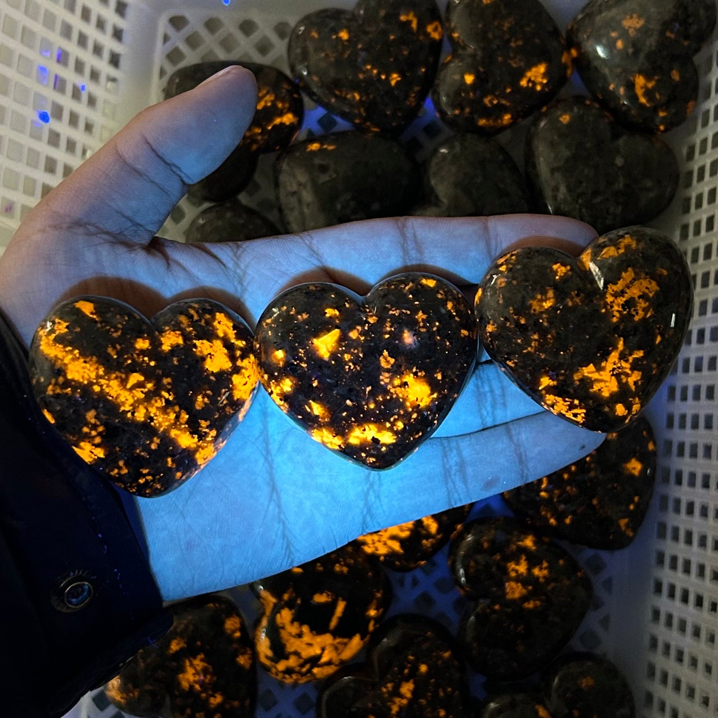 Yooperlite Crystal Hearts