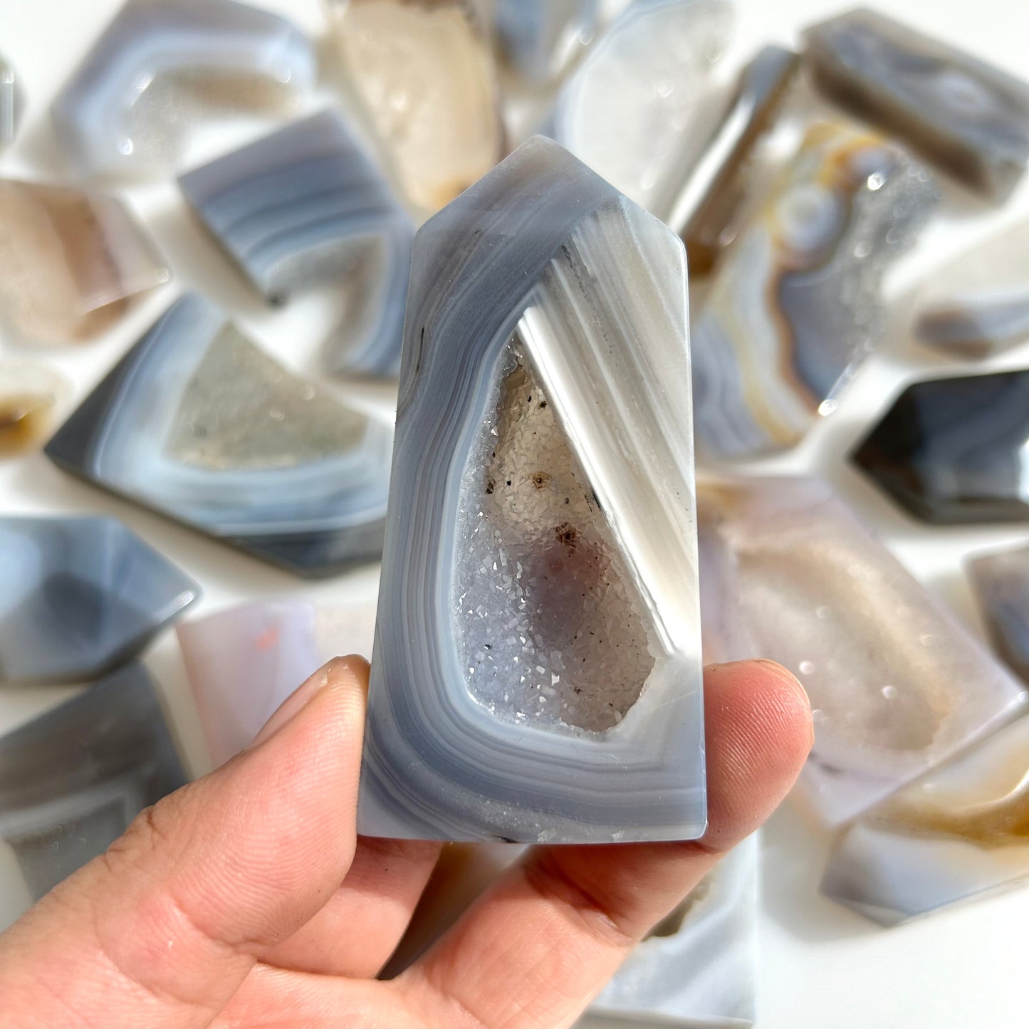 Agate Druzy Tower Crystal Points