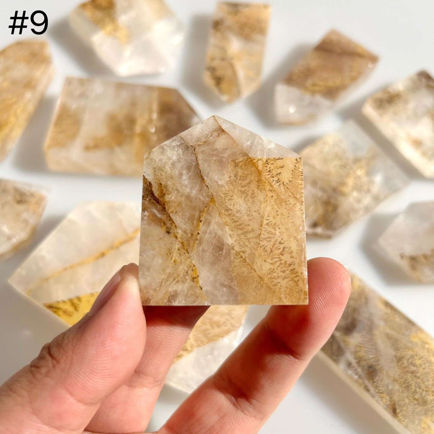 Dendritic Quartz With Golden Healer Towers