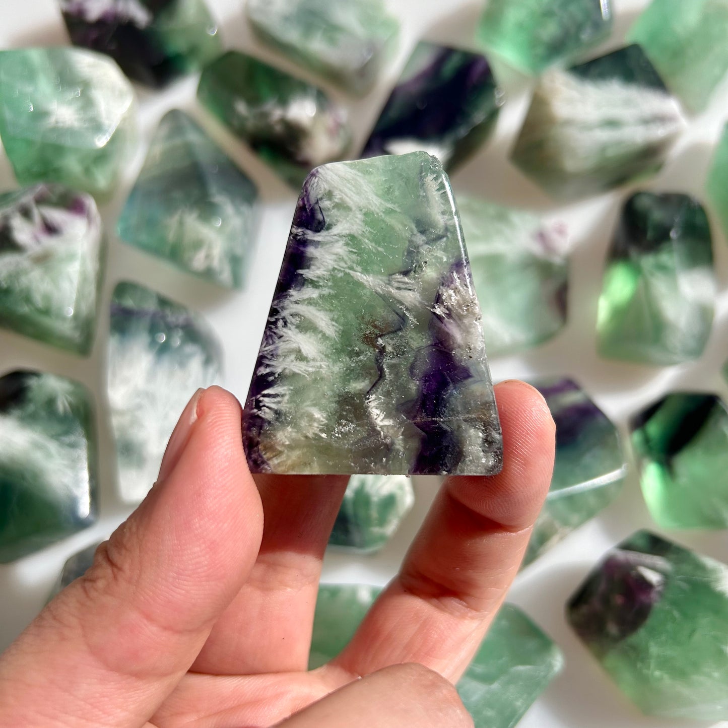 Snowflake Fluorite Crystal Freeform