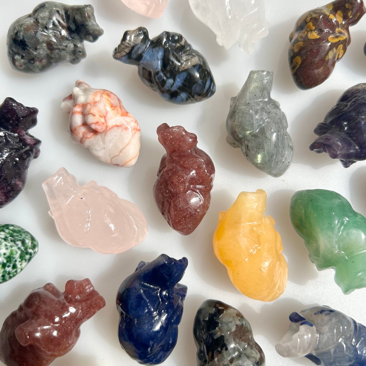 Crystal Human Heart Carvings