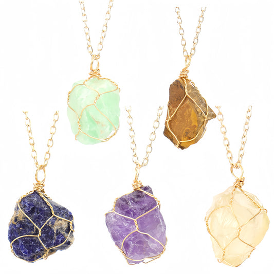 Raw Crystal Pendants