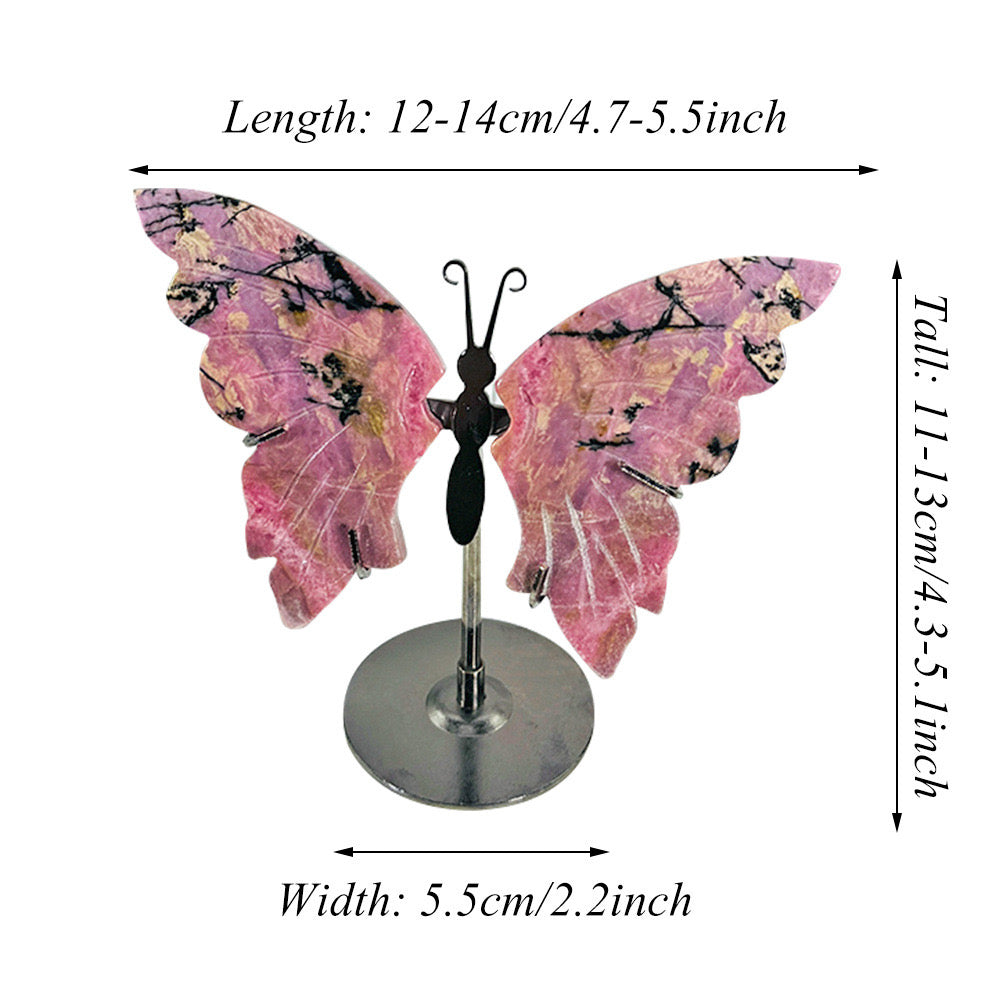 Rhodonite Butterfly Wings