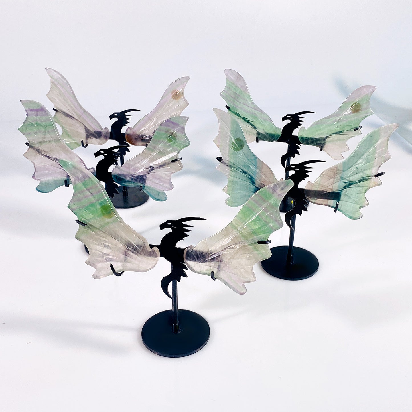 Green Fluorite Dragon Wings