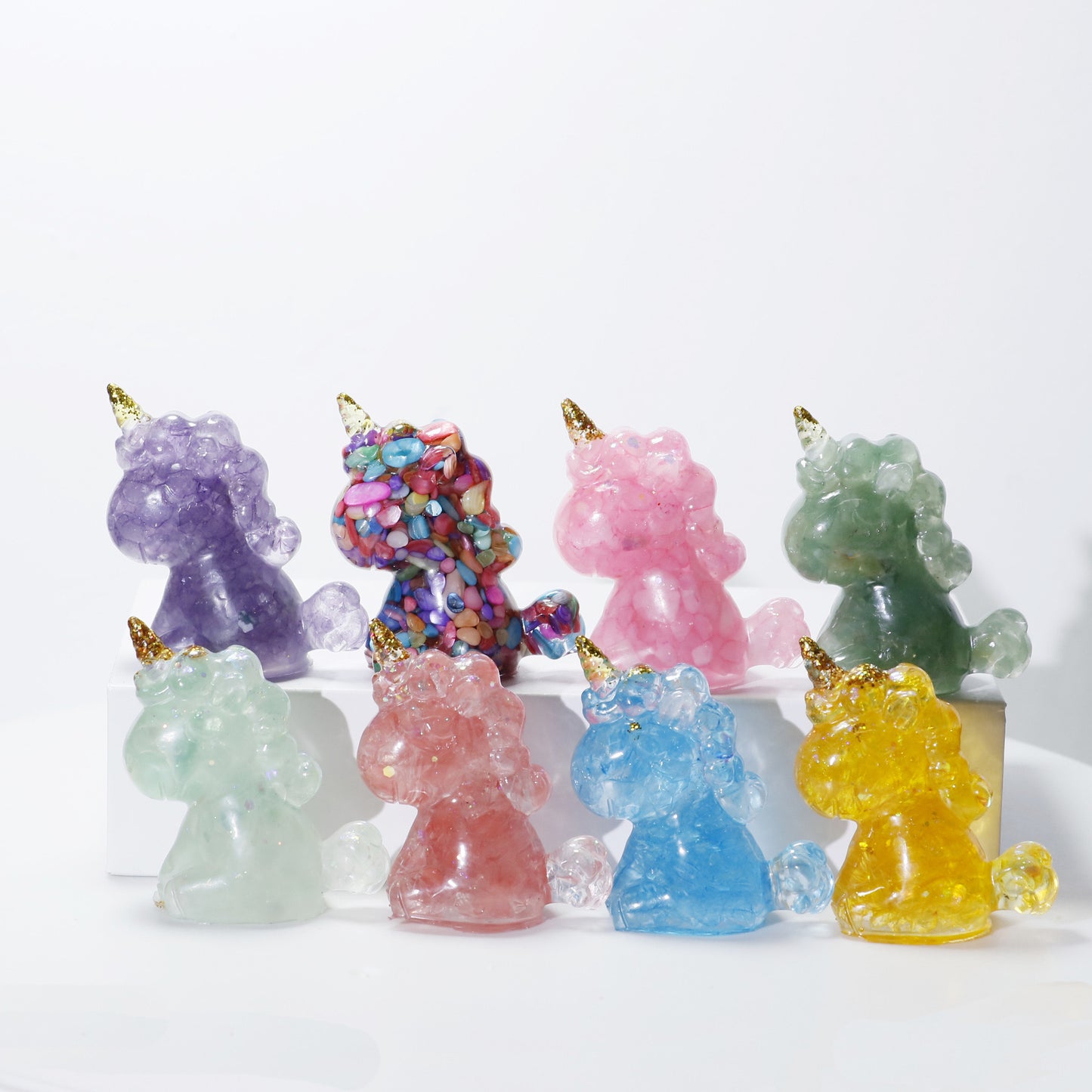 Resin Crystal Unicorn Carvings