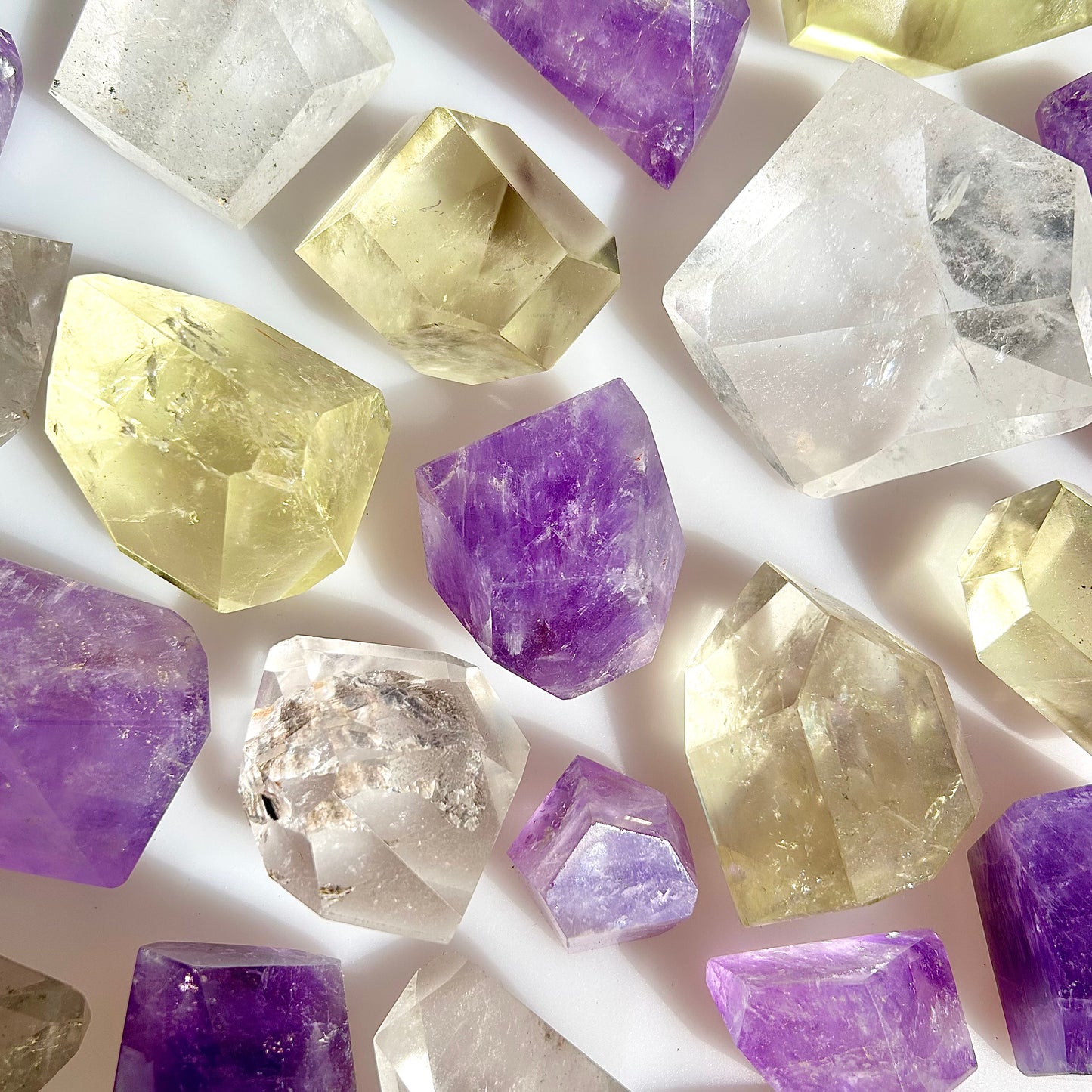 Crystal Amethyst Citrine And Clear Quartz Freeform