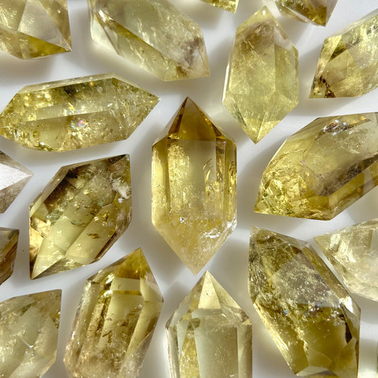 Double Point Citrine Crystal Points