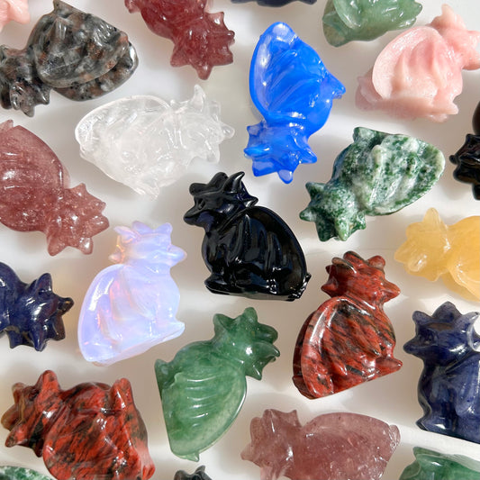 Flying Dragon Crystal Carvings