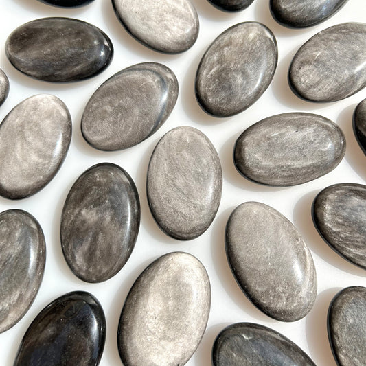 Sliver Obsidian Crystal Palms