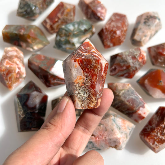 Red Moss Agate Wand