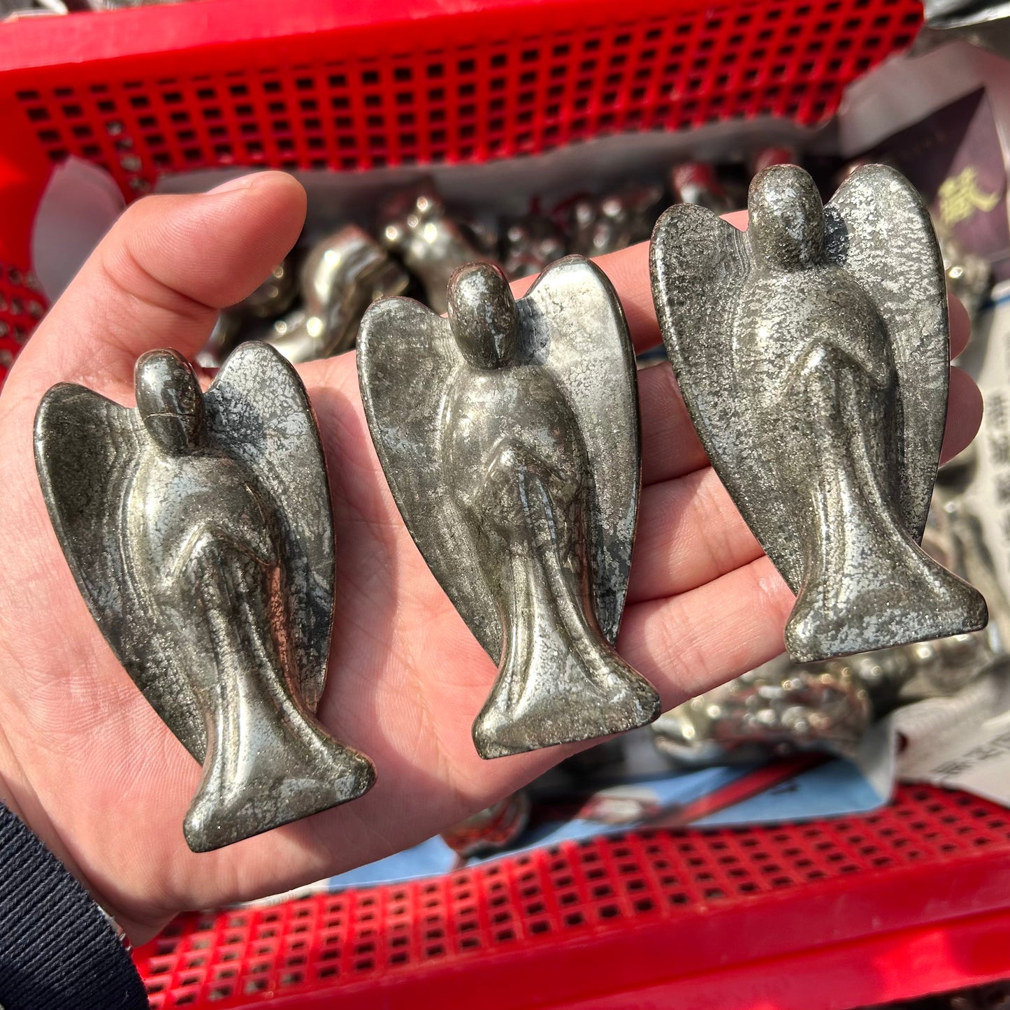 Pyrite Angel Crystal Carvings