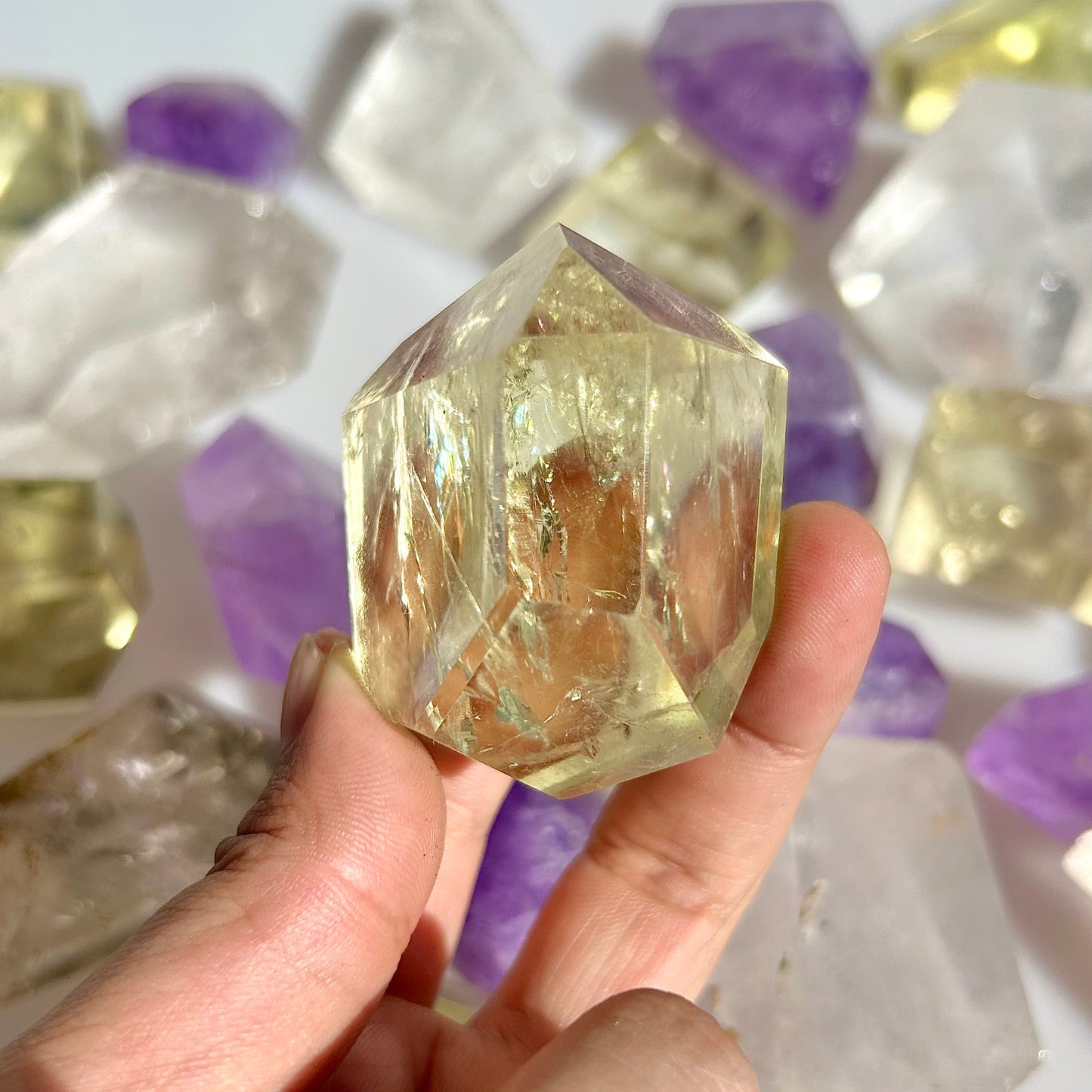 Crystal Amethyst Citrine And Clear Quartz Freeform
