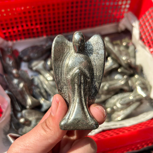 Pyrite Angel Crystal Carvings