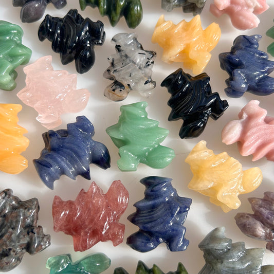 Broom wizard Crystal Carvings