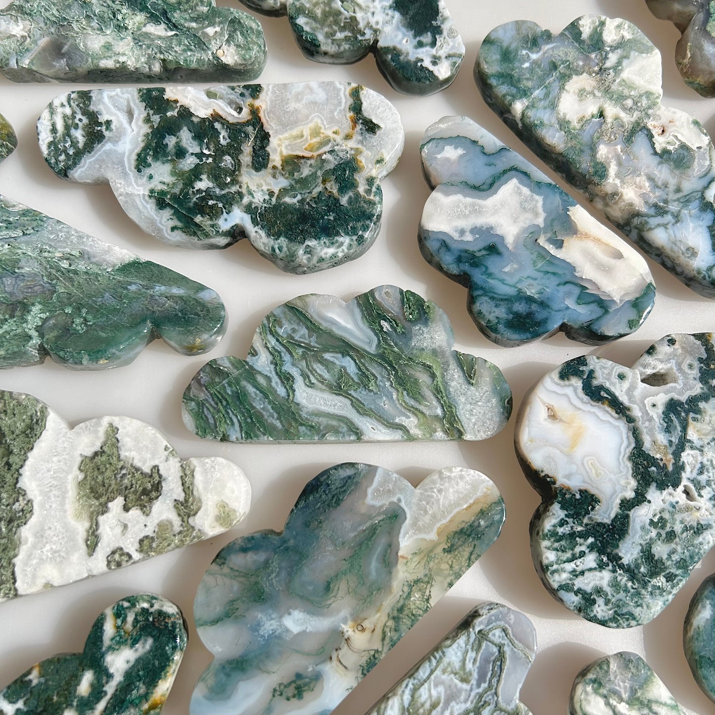 Moss Agate Cloud Shape