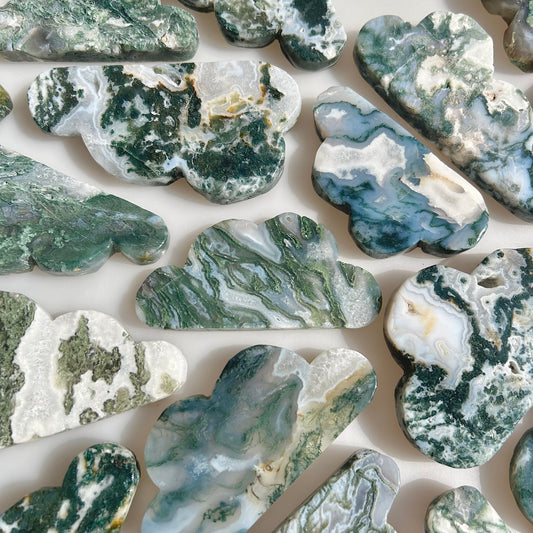 Moss Agate Cloud Shape
