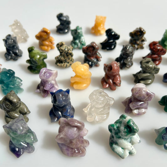 Crystal Sitting Elephant Carvings