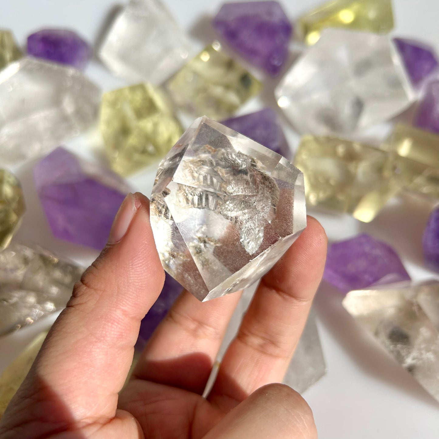Crystal Amethyst Citrine And Clear Quartz Freeform