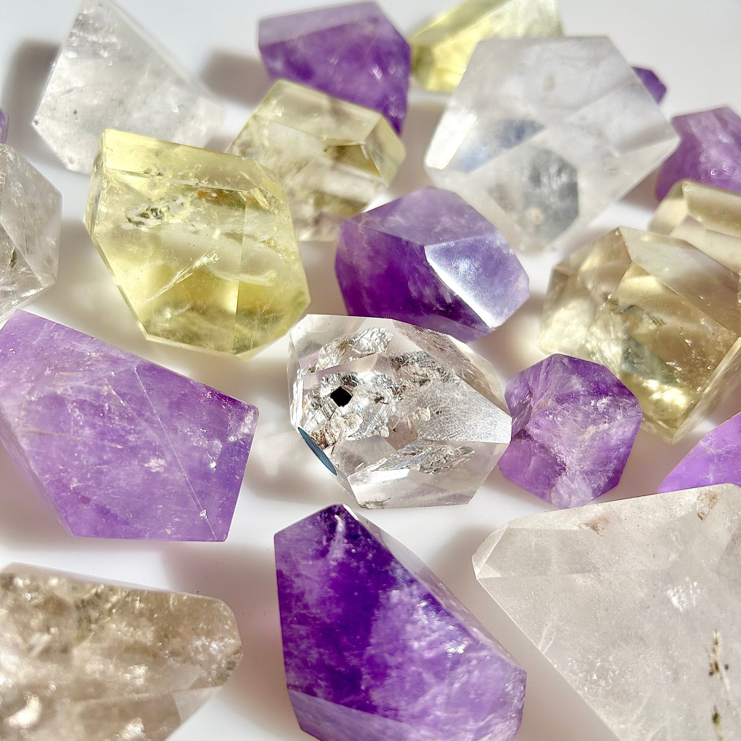 Crystal Amethyst Citrine And Clear Quartz Freeform